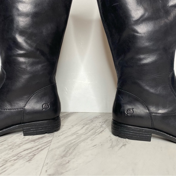 New! Born Shaunie Black Leather Riding Boot 6 1/2 M - Picture 9 of 15